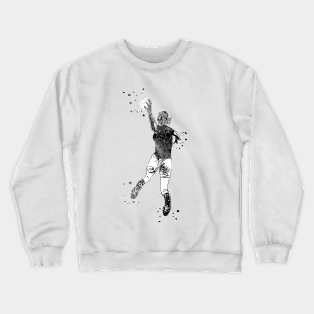 Female Handball Player Crewneck Sweatshirt by RosaliArt